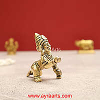 Handmade Brass Laddu Gopal Krishna Bal Krishna Idol - 2.5 inch Height