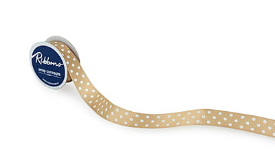 Polka Dot - Latte with White