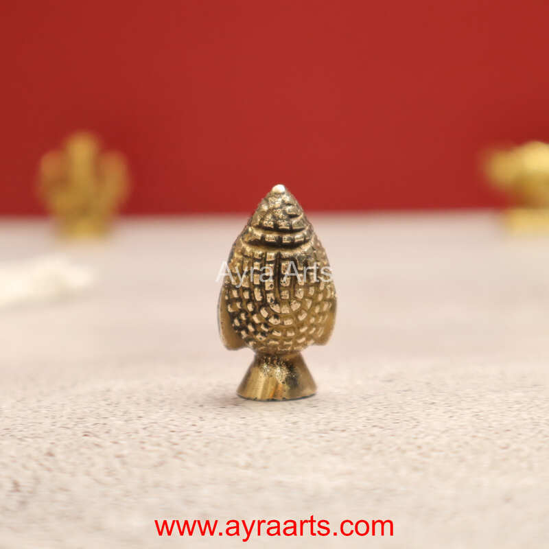 Mini Spiritual Buddha Head in Brass - 1.2 inch Height