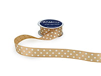 Polka Dot - Latte with White