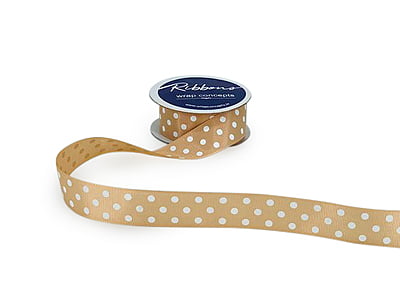 Polka Dot - Latte with White