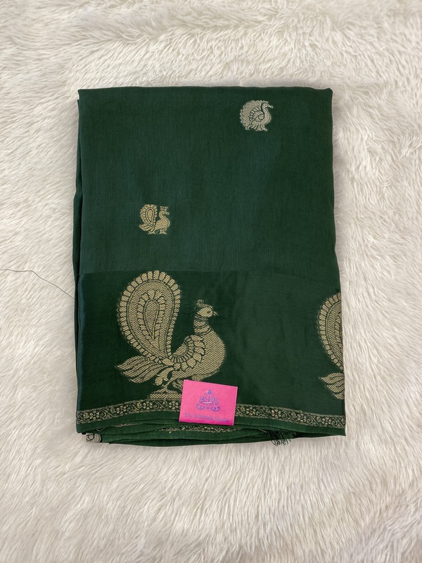 Trisha – The Mashru Silk Sarees with peacock Motifs 18385