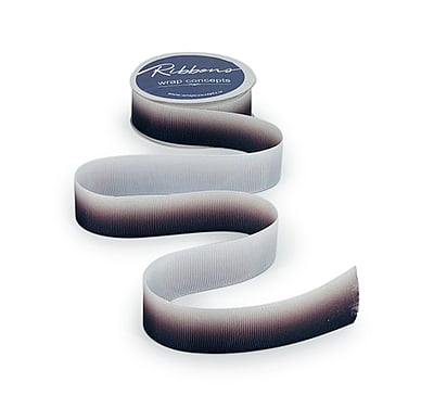 Black, Brown & White Shaded Grosgrain Ribbon Black, Brown & White Shaded Grosgrain Ribbon