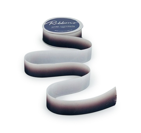 Black, Brown & White Shaded Grosgrain Ribbon