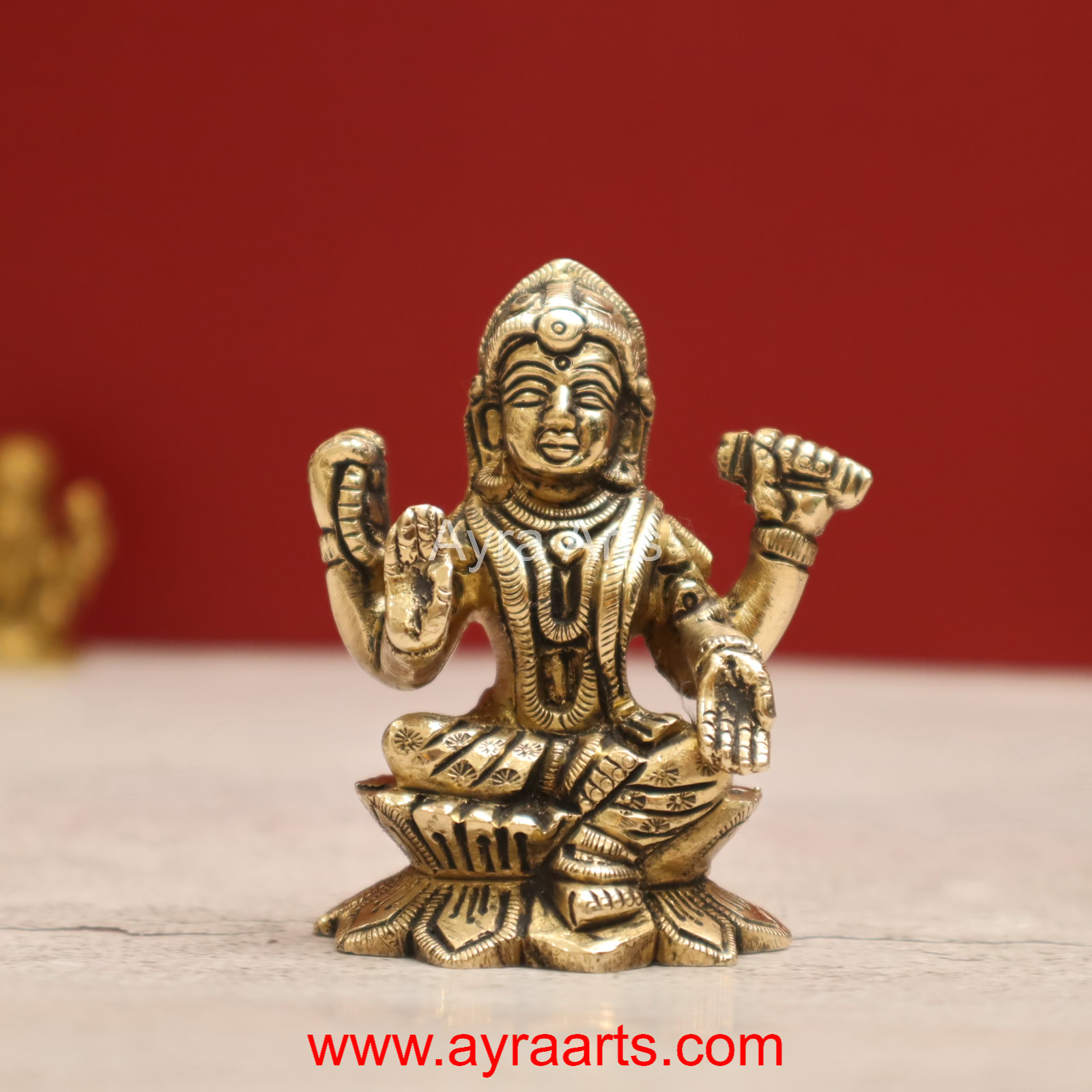 Brass Balambigai Balambika Bala Tripura Sundari Idol - 2.8 inch height