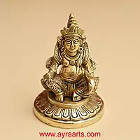 Brass Sitting God Kuber Statue Idol - 4.8 Inch Height