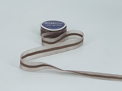 Sheer Ribbon with Centre Strip - Lilac