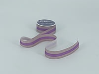 Grosgrain Stripes Ribbon - Grey & Aubergine
