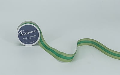 Grosgrain Stripes Ribbon - Grey & Aubergine