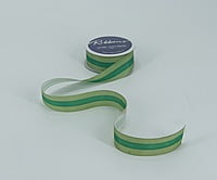 Grosgrain Stripes Ribbon - Grey & Aubergine