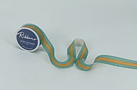 Grosgrain Stripes Ribbon - Grey & Aubergine