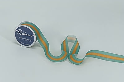 Grosgrain Stripes Ribbon - Grey & Aubergine