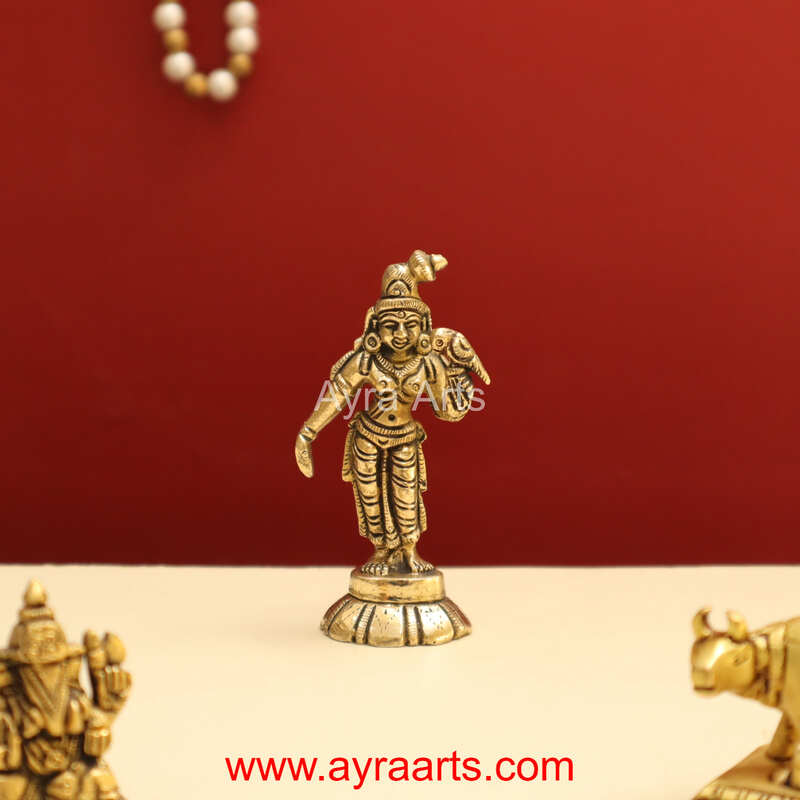 Brass Godha Devi Kothai Nachiyar Andal idol - 3.2 Inch Height