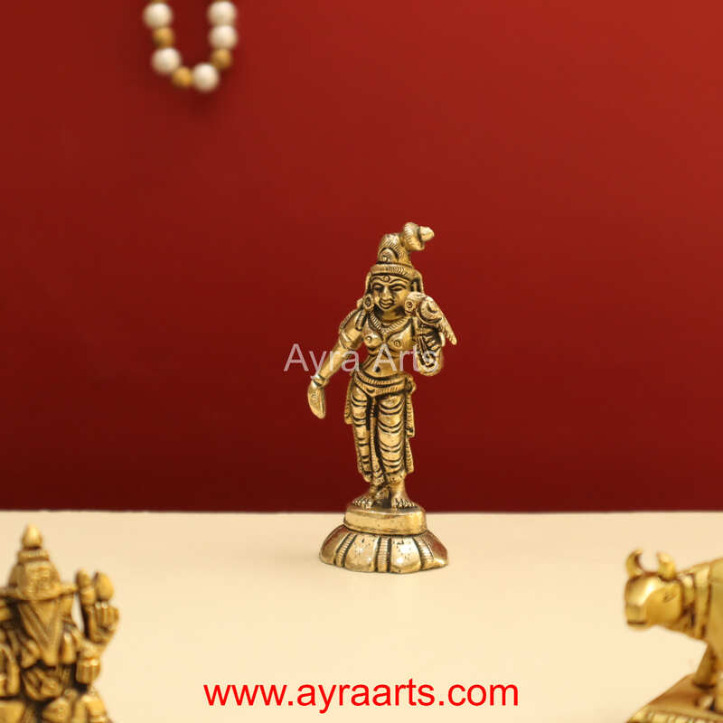 Brass Godha Devi Kothai Nachiyar Andal idol - 3.2 Inch Height