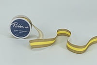 Grosgrain Stripes Ribbon - Grey & Aubergine