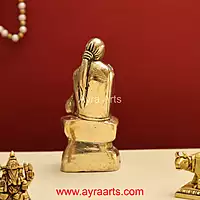 Shirdi Sai Baba Handmade Brass Sculpture - 4.8 Inch Height