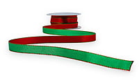 Reversible Ribbon - Red with Green