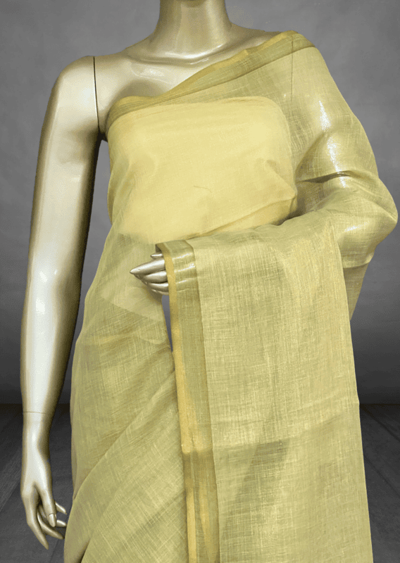 Saanvi - The Linen French Knot Saree with Heavy Blouse SWS176