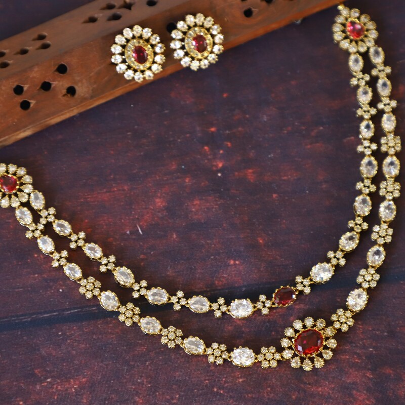 LAYERED GEMSTONE NECKSET