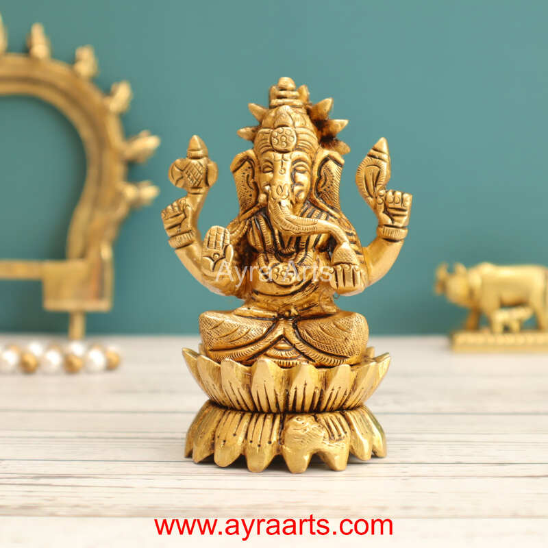 Brass Ganesha 4 Inch Height
