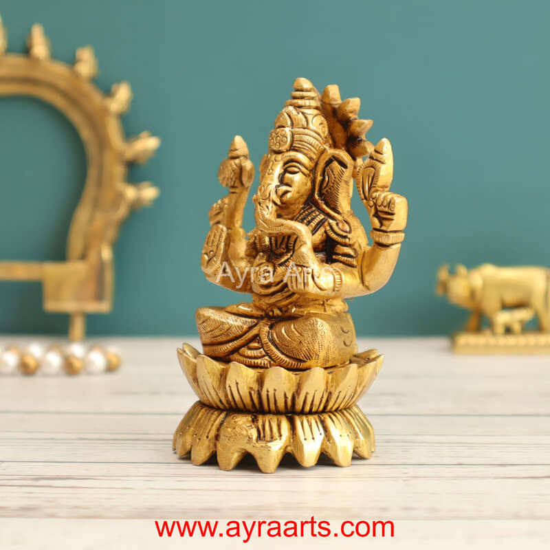 Brass Ganesha 4 Inch Height