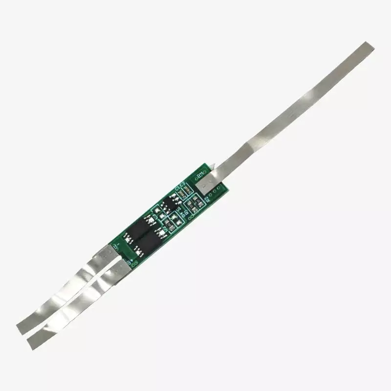 7.4V 2S 4A Li-ion Battery Protection Board with Nickel Strip for 2 Cell NMC – Battery Management System (BMS) for Enhanced Battery Safety 7.4V 2S 4A Li-ion Battery Protection Board with Nickel Strip for 2 Cell NMC – Battery Management System (BMS) for Enhanced Battery Safety