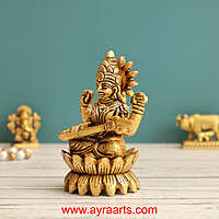 Brass Kamal Saraswati- 3.5 Inch Height
