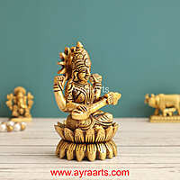 Brass Kamal Saraswati- 3.5 Inch Height