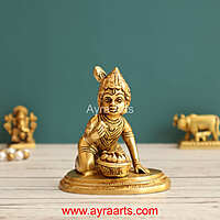Brass Laddu Gopal 3 Inch Height
