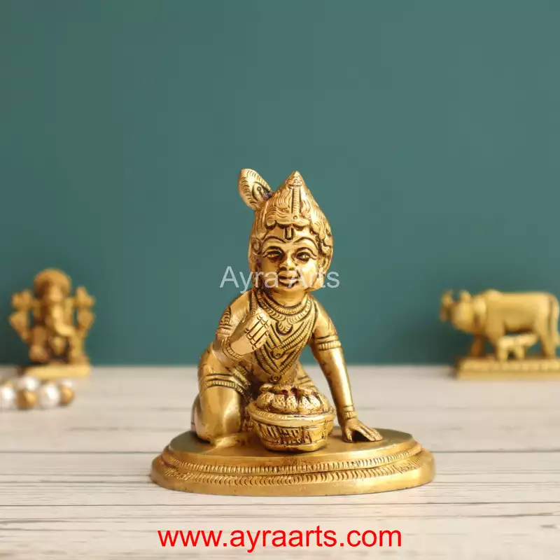 Brass Laddu Gopal 3 Inch Height