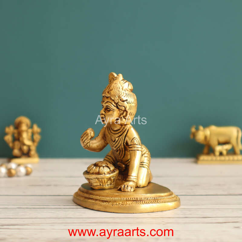 Brass Laddu Gopal 3 Inch Height