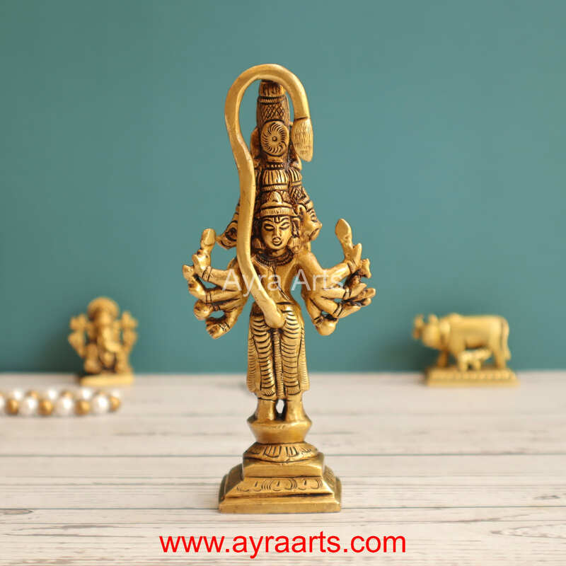 Brass 5 Face Hanuman - 5.5 Inch Height