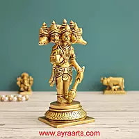 Brass Panchamukhi Hanuman 5.5 Inch Height
