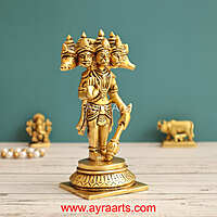 Brass Panchamukhi Hanuman 5.5 Inch Height