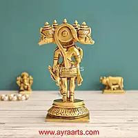 Brass Panchamukhi Hanuman 5.5 Inch Height