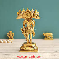 Brass Panchamukhi Hanuman 5.5 Inch Height