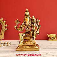 Brass Hayagriva With Lakshmi 6.5 Inch Height