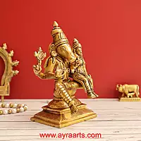 Brass Hayagriva With Lakshmi 6.5 Inch Height