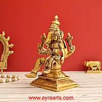 Brass Hayagriva With Lakshmi 6.5 Inch Height