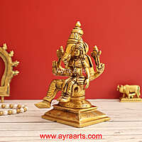 Brass Hayagriva With Lakshmi 6.5 Inch Height