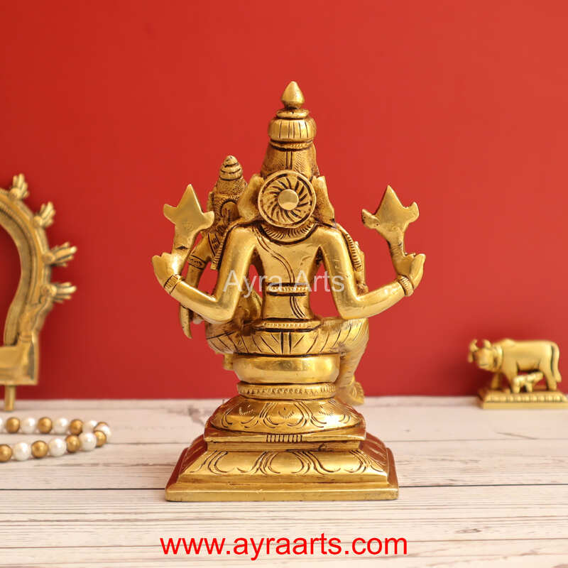 Brass Hayagriva With Lakshmi 6.5 Inch Height
