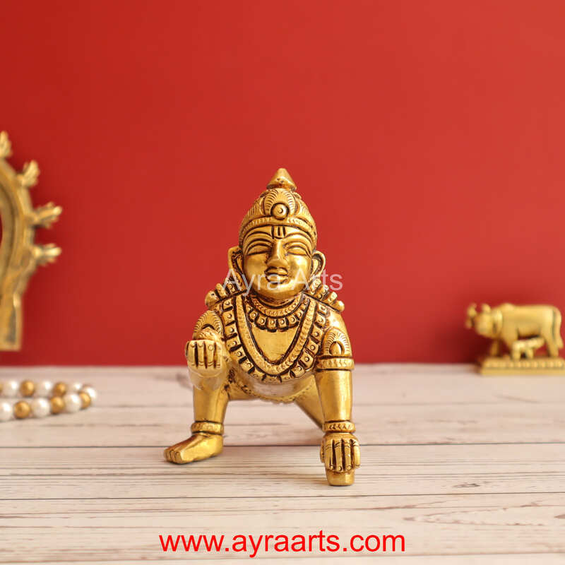 Brass Laddu Gopal 4 Inch Height