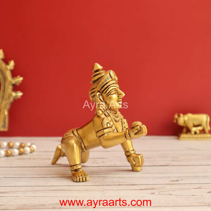 Brass Laddu Gopal 4 Inch Height