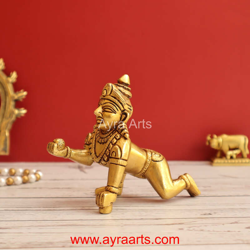 Brass Laddu Gopal 4 Inch Height