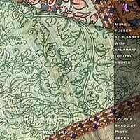 Munga Tusser silk saree with Kalamkari Prints YBRSTUS21301