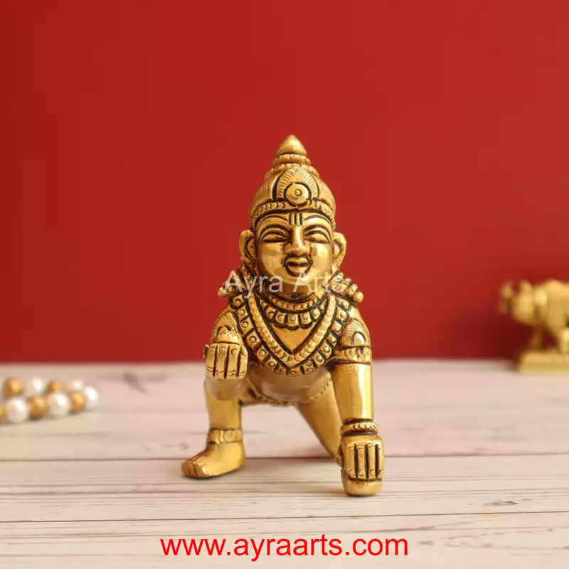 Brass Laddu Gopal 4.5 Inch Height