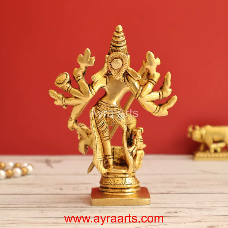 Brass Mahisasur Vardhini 5 Inch Height