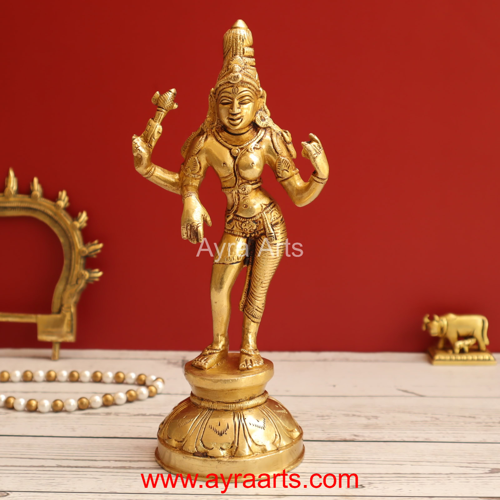 Brass Ardhanareswari 8.5 Inch Height