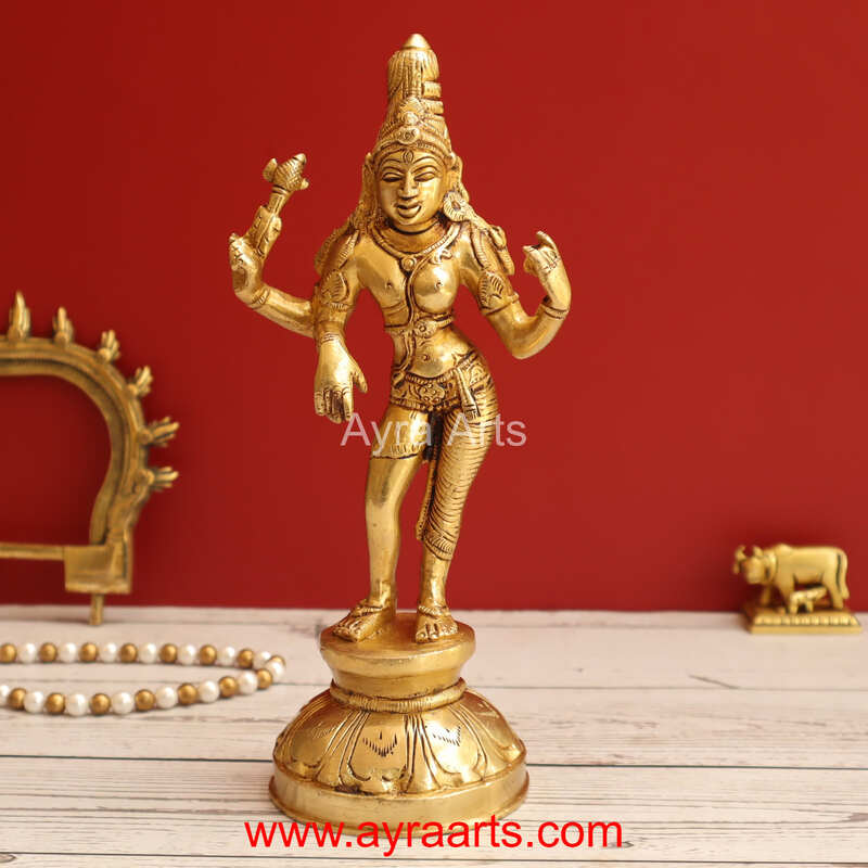Brass Ardhanareswari 8.5 Inch Height