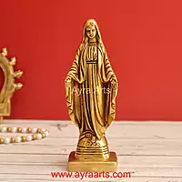 Brass Mother Mary 6.5 Inch Height